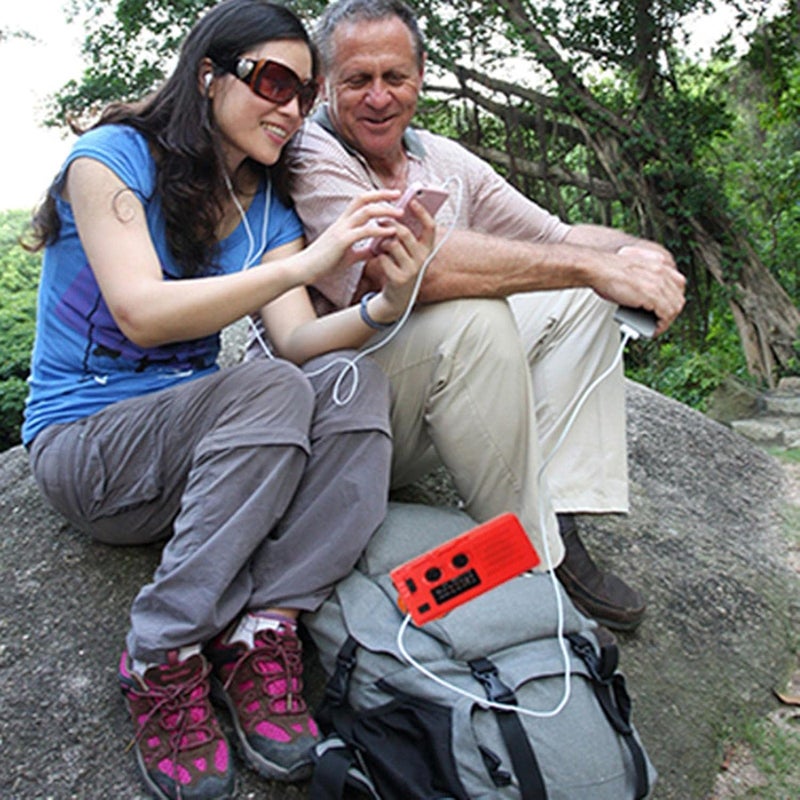 ويوبلز راديو يعمل بالطاقة الشمسية، بطارية 4000 مللي أمبير، راديو طوارئ NOAA للأحوال الجوية، مصباح يدوي، بنك طاقة محمول، منبه SOS، راديو AM/FM، ومصباح LED للطوارئ الخارجية - Image 5